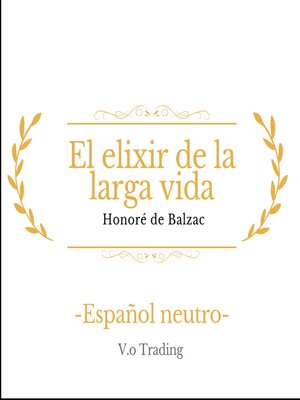 cover image of El elixir de la larga vida